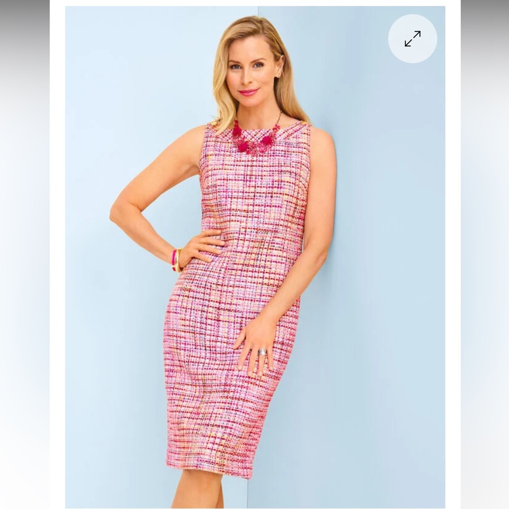 RSVP  by Talbots Pink Tweed Mini Dress size 10P